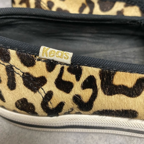 Keds + Kate Spade | size 5 New York Double Decker Leopard Printed Calf Hair Pony - Picture 3 of 5